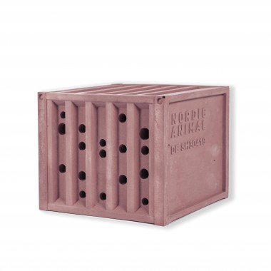 Bienenhotel aus Beton - beecontainer "Rosa" im Überseecontainer-Look von Grellroth Design