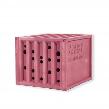Bienenhotel aus Beton - beecontainer "Rot" im Überseecontainer-Design