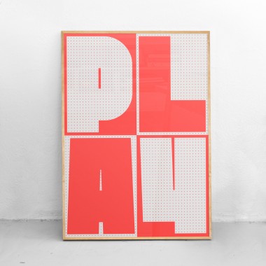 NEW PRINTS ON THE BLOCK / Plakate 4er-Set »Play, More, Work, Less«