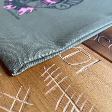 Einkaufstasche mit Namakubi Tattoo-Motiv - Tanukubi - Tote Bag aus 16 Oz Canvas Cotton
