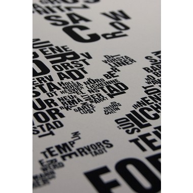Buchstabenort Potsdam Stadtteile-Poster Typografie