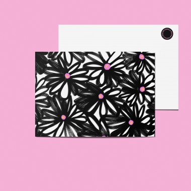 Girls in Motion Flower Smiley Postkarte A6