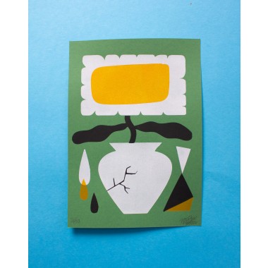Martin Krusche - Schablonendruck »Quadratische Magherite«, DINA4