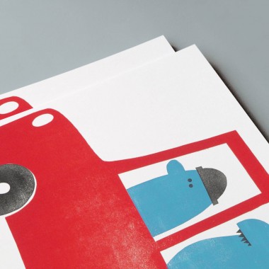 Linoldruck »Road trip« (DIN A3) / fidu—fine paper goods