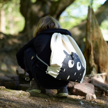 Wunschbrunnen | Rucksack kids "Panda" | Natur/Schwarz