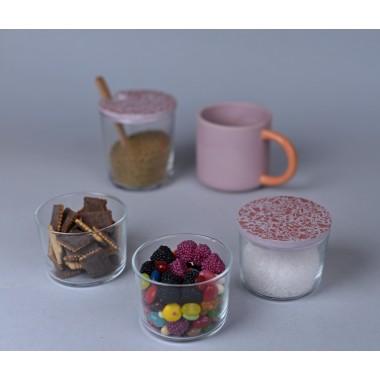 Salzdose / Rosa-Blau / 220ml / objet vague
