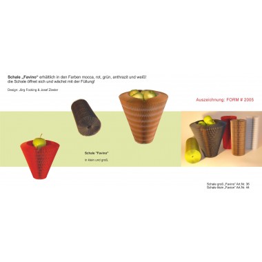 onlydesign Schale hoch "Favino", Vase, Korb, Blumenvase, 