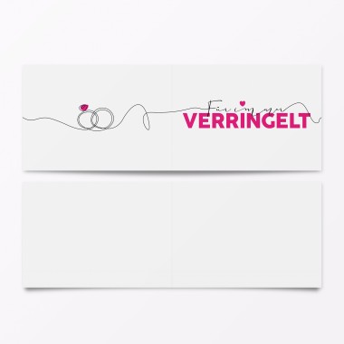 TYPOP Klappkarte LineArt „Für immer verringelt“ inkl. Umschlag