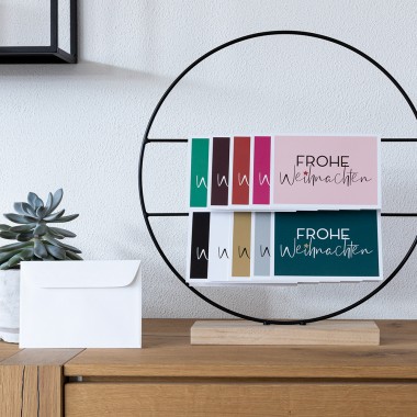 TYPOP 10-teiliges Set Weihnachtskarten “Fröhliche Weihnachten” DIN A6 inkl. Umschläge weiss