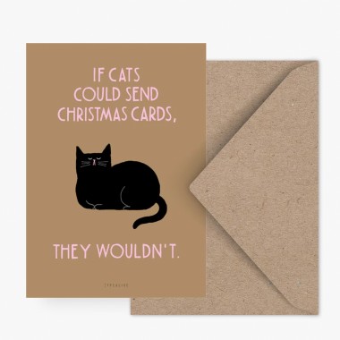 typealive / Weihnachtskarten 4er Set / Christmas Cat No. 2