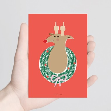 typealive / Weihnachtskarten 4er Set / Merry Fuckmas