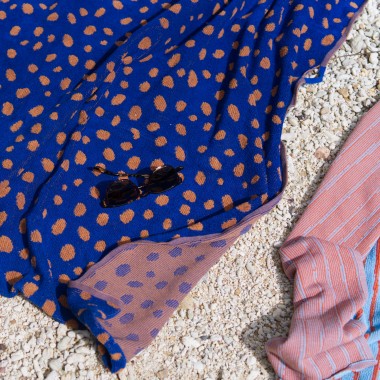 Stripe Strandtuch | Azure & Chestnut
