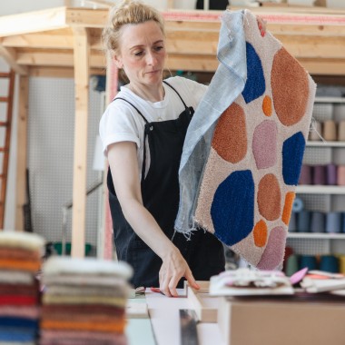 Gerahmter Wandteppich - STONES COLORFUL // Rosa Rauscher