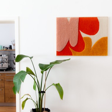 Handgemachter Tufting Wandteppich "VividBloom" // Rosa Rauscher