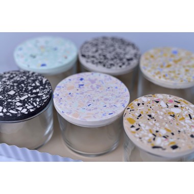 objet vague / Terrazzo Salzdose / Creme-lila