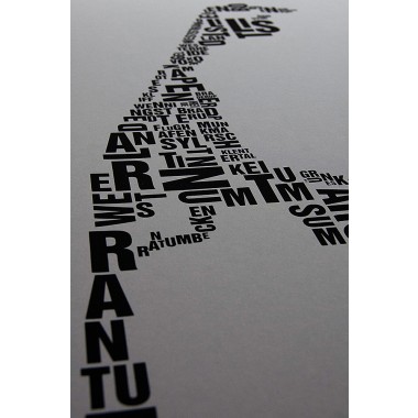 Buchstabenort Sylt Stadtteile-Poster Typografie Siebdruck