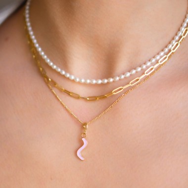 Curvy Charm Anhänger aus Gold Vermeil | Paeoni Colors