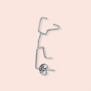 flash earcuff - 925 Sterlingsilber weiß rhodiniert