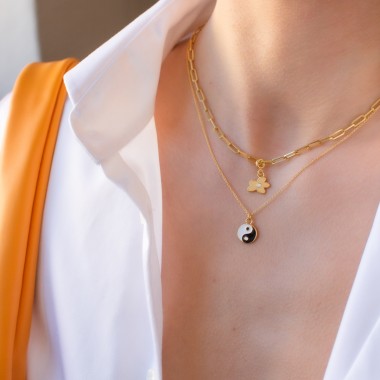 Flower Charm | Anhänger aus Gold Vermeil | Paeoni Colors