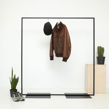 Industrial Design Kleiderständer - skandinavisch geschweisst & schwarz pulverbeschichtet - Garderobenständer SIMPLE LOVE