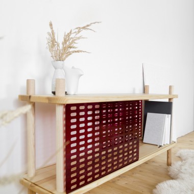 halblang | Lowboard „Blendend“ | Gitter Muster