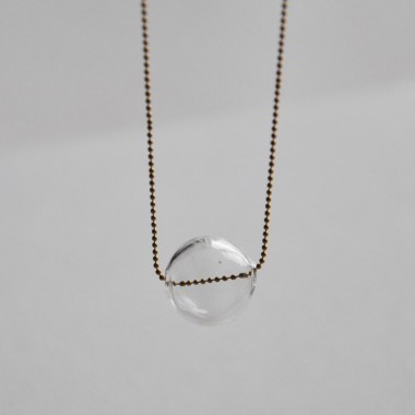 nahili KETTE "minimal Bubble" Kügelchenkette verschiedene Glas Anhänger 