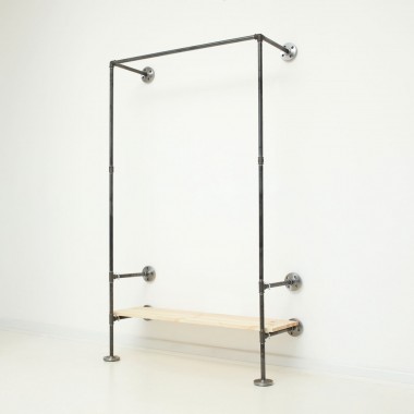 various Industrial Design Garderobe mit Regal IDEAL TWO (Wunschmaß)