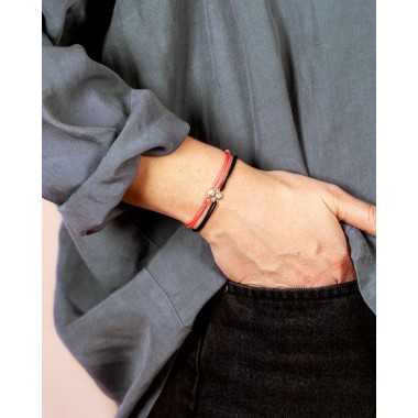 related by objects - tag it! bracelet - 925 Sterlingsilber - feinversilbert - mit Herz