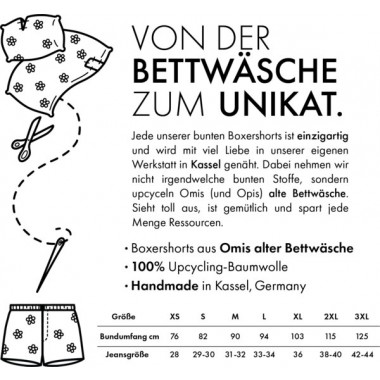 soki SURPRISE Boxershorts aus Omi´s alter Bettwäsche - flower power