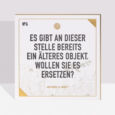 Untersetzer Letterdeckel Zum Sinnieren