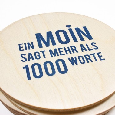Bow & Hummingbird Untersetzer "Ein Moin sagt mehr ..." (4 Stück)