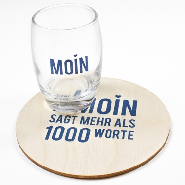 Bow & Hummingbird Untersetzer "Ein Moin sagt mehr ..." (4 Stück)
