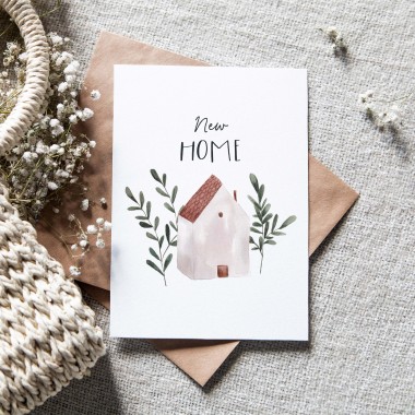 Paperlandscape | Faltkarte zum Umzug | "New Home" | Einweihungskarte