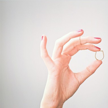 iloveblossom FUN WITH GEOMETRY RING // square // gold