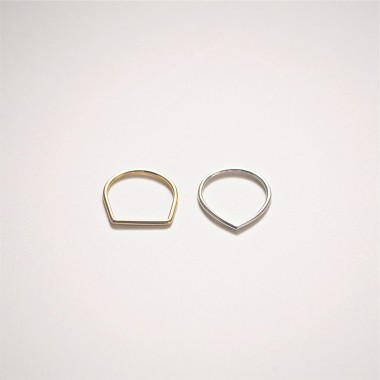 iloveblossom Fun With Geometry DROP Ring SILBER