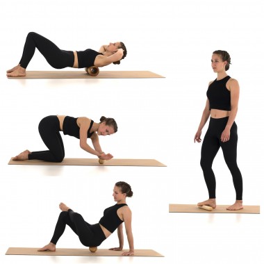 rollholz – Balanceboard zum Training für Gleichgewicht- & Koordinationsfähigkeit (Set groß | Buche)