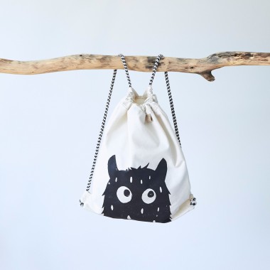 Wunschbrunnen | Rucksack kids "Monstaaa" | Natur/Schwarz