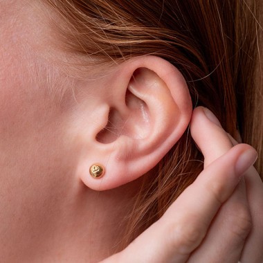 related by objects - tag it! ear studs - 925 Sterlingsilber 18k goldplattiert