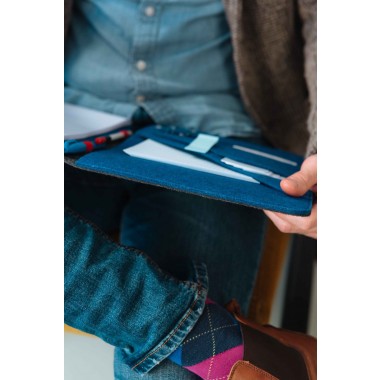 RÅVARE Filz-Klemmbrett für A4-Dokumente, passend für iPad Pro 12,9", 12" MacBook, 13,3" MacBook Air, elegante Businessmappe