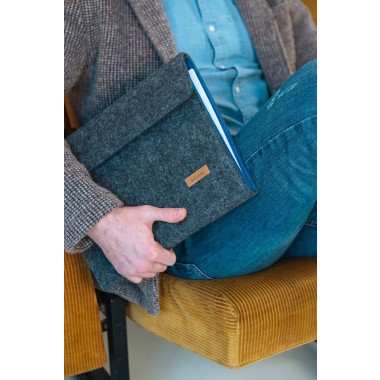 RÅVARE Filz-Klemmbrett für A4-Dokumente, passend für iPad Pro 12,9", 12" MacBook, 13,3" MacBook Air, elegante Businessmappe