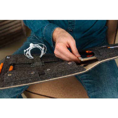 RÅVARE 13" Tablet-Organizer im skandinavischen Stil aus Filz, funktionales A4-Businessetui