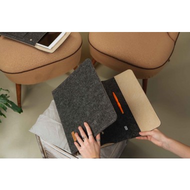RÅVARE 13" Tablet-Organizer im skandinavischen Stil aus Filz, funktionales A4-Businessetui