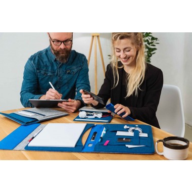 RÅVARE Stilvoller Filz-Organizer für iPad 12.9", puristische Businessmappe, minimalistischer Reiseorganizer