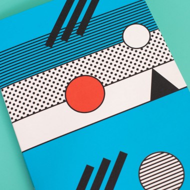 polypodium / Notizheft - A5 - I ♥ Memphis / blue