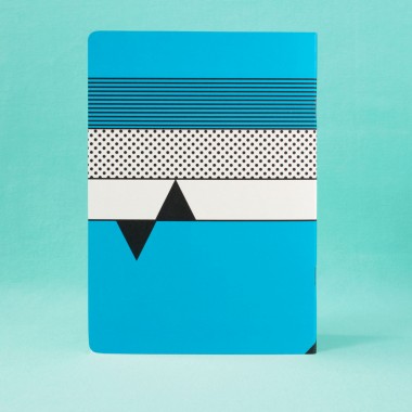 polypodium / Notizheft - A5 - I ♥ Memphis / blue