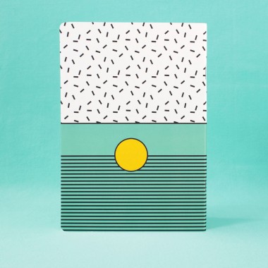 polypodium / Notizheft - A5 - I ♥ Memphis / turquoise