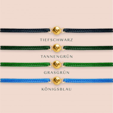 related by objects - tag it! bracelet - 925 Sterlingsilber - 18k goldplattiert - mit Herz