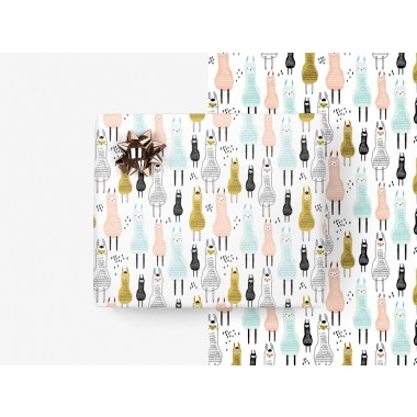 typealive / 5x Geschenkpapier / Lama Wrap (gefaltet)