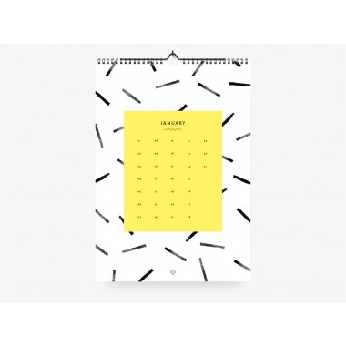 typealive / Wandkalender DIN A4 / Black & White
