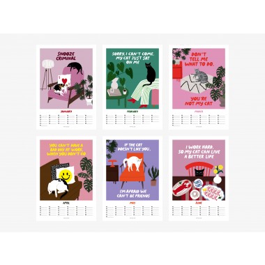 typealive / Wandkalender DIN A4 / Petisfaction "Cats" No. 2